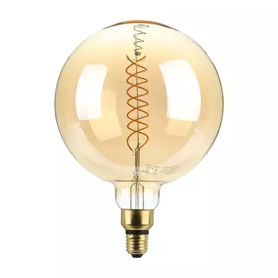 V-TAC 8W borostyán E27 G200 dimmelhető filament LED égő, 1800K - SKU 217462