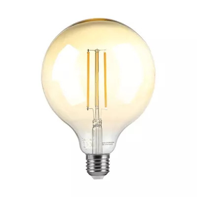 V-TAC 8W borostyán E27 dimmelhető filament G125 LED égő, 2200K - SKU 217155