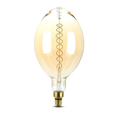 V-TAC 8W borostyán E27 meleg fehér dimmelhető filament LED égő - SKU 7463