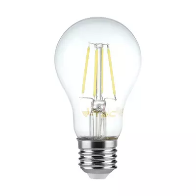 V-TAC 8W E27 meleg fehér dimmelhető filament A60 LED égő - SKU 212815