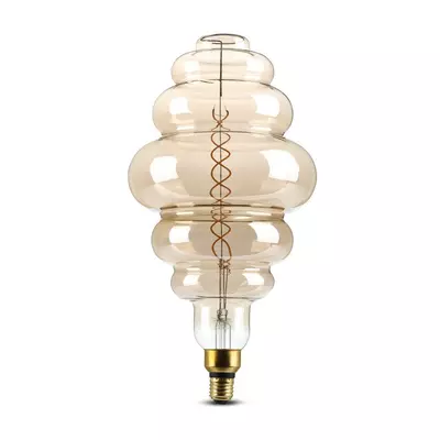 V-TAC 8W füstözött E27 meleg fehér dimmelhető spirál filament S200 LED égő - SKU 217465