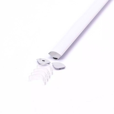 V-TAC alumínium LED szalag lekerekített sarokprofil fehér fedlappal 2m - SKU 3363