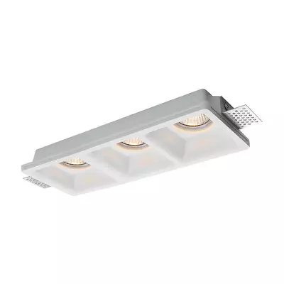 V-TAC beépíthető 3xGU10 LED gipsz spotlámpa keret, hármas keret - SKU 6764