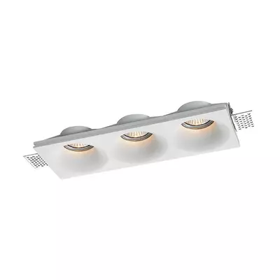 V-TAC beépíthető 3xGU10 LED gipsz spotlámpa keret, hármas keret - SKU 6766