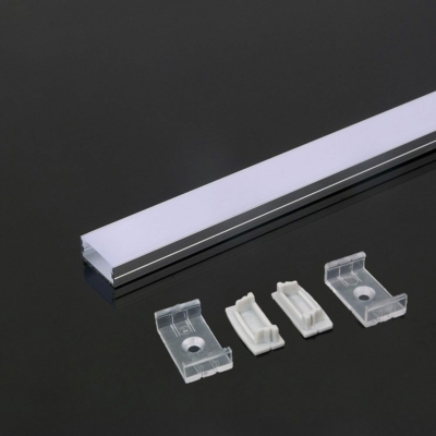 V-TAC falon kívüli alumínium LED szalag profil fehér fedlappal 2m - SKU 3352