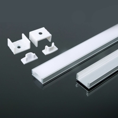 V-TAC falon kívüli alumínium LED szalag profil fehér fedlappal 2m - SKU 3355