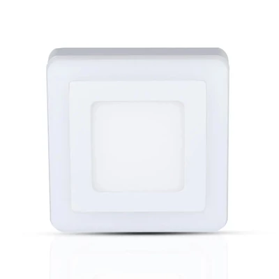 V-TAC falon kívüli mennyezeti szögletes LED panel 8W hideg fehér - SKU 4924