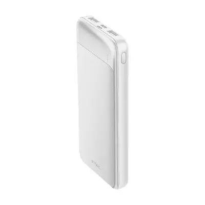 V-TAC fehér 10000mAh powerbank, Power Delivery, gyorstöltéssel, Type-C kábellel - SKU 7834