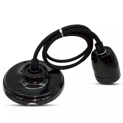 V-TAC fekete porcelán függeszték E27 foglalattal - SKU 3804