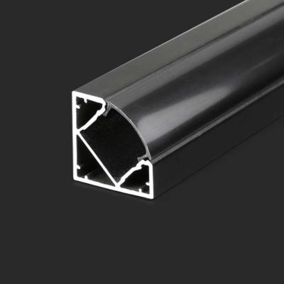 V-TAC fekete színű alumínium LED szalag sarokprofil fedlappal 2m - SKU 2877