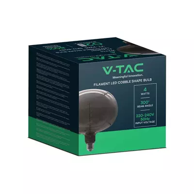 V-TAC füstözött 4W E27 dekor filament égő, kő alakú - SKU 8057