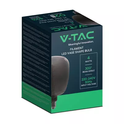 V-TAC füstözött 4W E27 dekor filament égő, váza alakú - SKU 8056