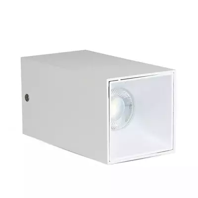 V-TAC GU10 LED falon kívüli lámpatest, fehér+fehér - SKU 8583