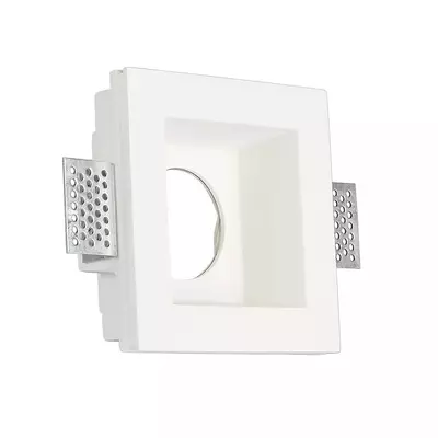 V-TAC GU10 LED spotlámpa keret, fehér fix lámpatest - SKU 3649