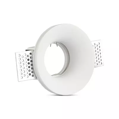 V-TAC GU10 LED spotlámpa keret, fehér fix lámpatest - SKU 3697