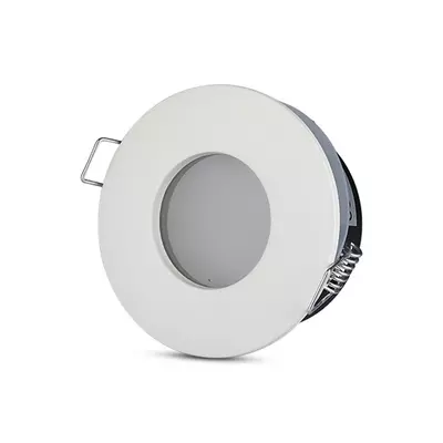 V-TAC GU10 LED spotlámpa keret, IP54 fehér fix lámpatest - SKU 3613