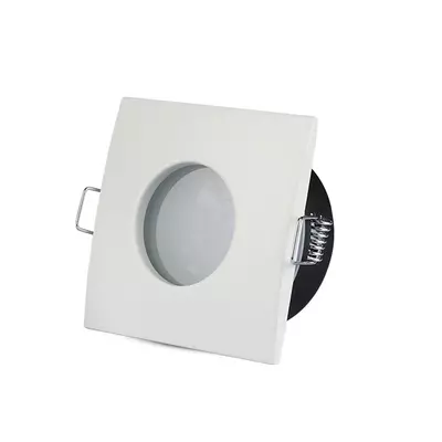 V-TAC GU10 LED spotlámpa keret, IP54 fehér fix lámpatest - SKU 3615
