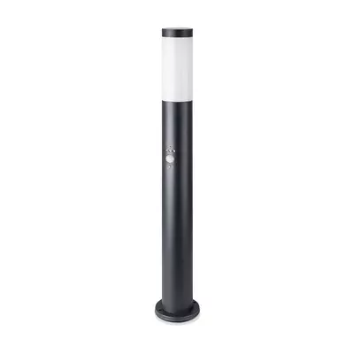 V-TAC kültéri, mozgásérzékelős fekete állólámpa, 80 cm, E27 foglalattal - SKU 8984