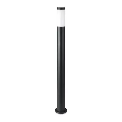 V-TAC kültéri, rozsdamentes acél, fekete állólámpa, 110 cm, E27 foglalattal - SKU 8594