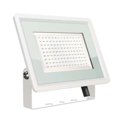 V-TAC F-széria LED reflektor 100W természetes fehér, fehér házzal - SKU 6725