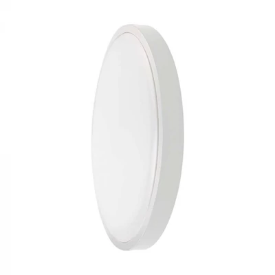 V-TAC mennyezeti kerek 30W lámpa, IP44, fehér kerettel, hideg fehér, 100 Lm/W - SKU 7623
