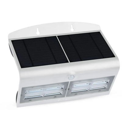 V-TAC napelemes, mozgásérzékelős LED reflektor, fehér, 7W természetes fehér - SKU 8278
