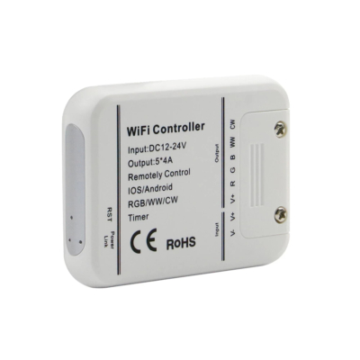 V-TAC RGB + CCT LED szalag WiFi vezérlő 12/24V, max. 20A - SKU 8426