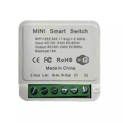 V-TAC SMART WiFi egysarkú kapcsoló, 10A-ig - SKU 23604