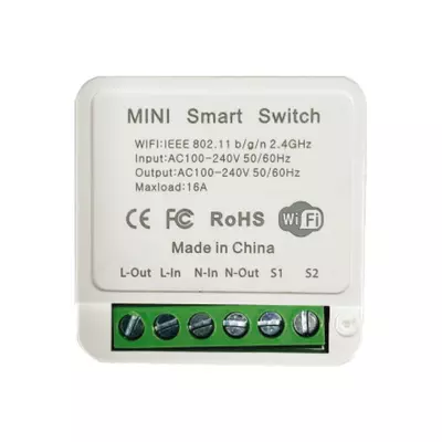 V-TAC SMART WiFi kétsarkú kapcsoló, 2x5A-ig - SKU 23605
