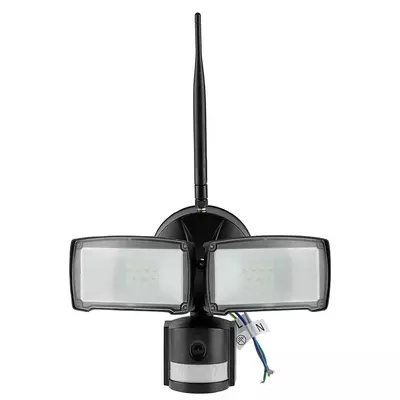 V-TAC Smart - WiFi-s, fekete, beltéri reflektor, mozgásérzékelővel, kamerával - SKU 5917