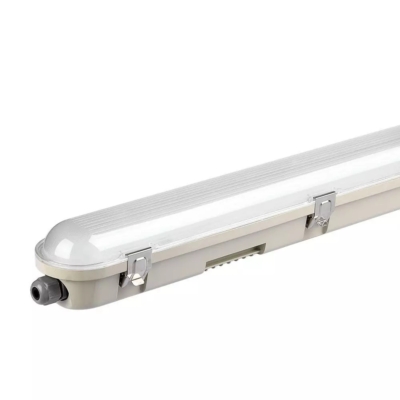 V-TAC sorolható LED lámpa 120cm 36W IP65, IK07 hideg fehér, átlátszó fedlappal - SKU 20218
