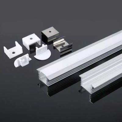 V-TAC süllyeszthető alumínium LED szalag profil fehér fedlappal 2m - SKU 3357