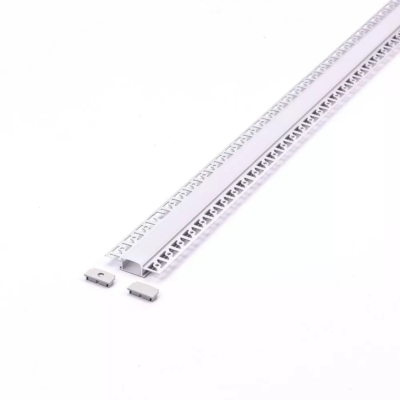 V-TAC süllyeszthető alumínium LED szalag profil fehér fedlappal 2m (széles) - SKU 3359