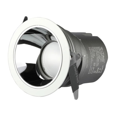 V-TAC süllyeszthető LED COB mélysugárzó lámpa UGR<19 CRI>95 10W meleg fehér - SKU 1481