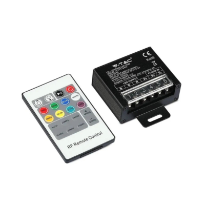 V-TAC szinkronizálható dimmelhető vezérlő távirányítóval RGB LED szalaghoz (kicsi) - SKU 3340