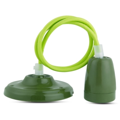 V-TAC zöld porcelán függeszték E27 foglalattal - SKU 3805