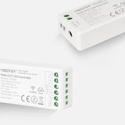 MiLight RGB+CCT zónázható rádiófrekvenciás vezérlő, 5 csatornás - FUT039S