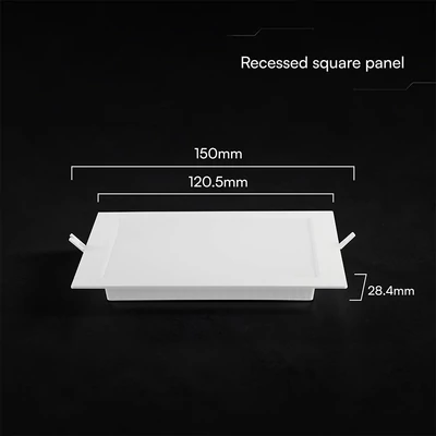 V-TAC CREE SMD süllyeszthető, műanyag, szögletes LED panel 6W, CCT - SKU 104806