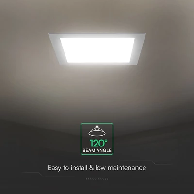 V-TAC CREE SMD süllyeszthető, műanyag IP20, négyzet LED panel 18W, CCT - SKU 104866