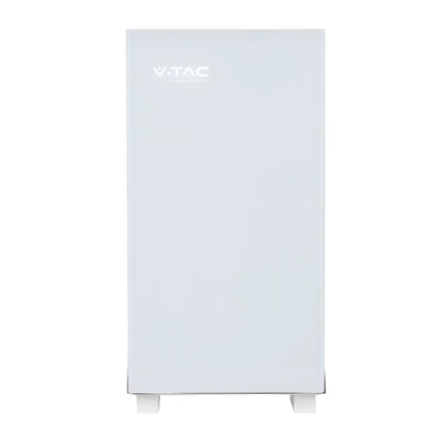 V-TAC 5.12kWh álló lítium akkumulátor, IP20, fehér - SKU 12278