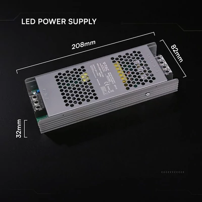 V-TAC falon kívüli alumínium LED szalag profil fehér fedlappal 2m, 5mm-es LED szalaghoz - SKU 2903
