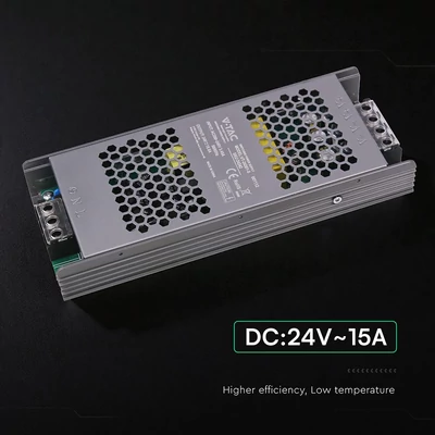 V-TAC falon kívüli alumínium LED szalag profil fehér fedlappal 2m, 5mm-es LED szalaghoz - SKU 2903
