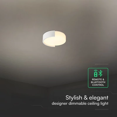 V-TAC okos dekoratív mennyezeti CCT LED lámpa, 48W, fehér színű, 450x120mm - SKU 24189