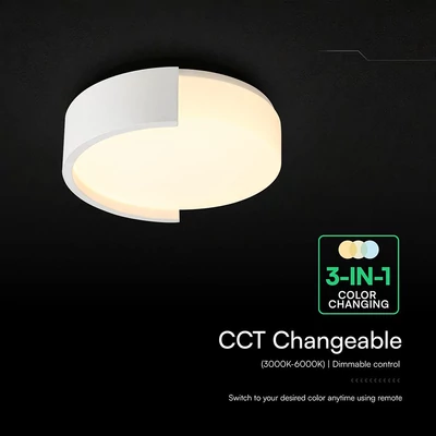 V-TAC okos dekoratív mennyezeti CCT LED lámpa, 63W, fehér színű, 550x120mm - SKU 24192