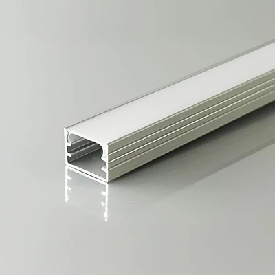 V-TAC falon kívüli alumínium LED szalag profil fehér fedlappal 14,8x10mm, 2m hosszú - SKU 24296