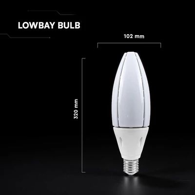 V-TAC 60W E40 hideg fehér Olive LED égő, 108 Lm/W - SKU 211886