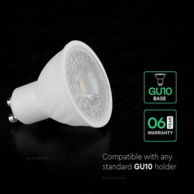V-TAC GU10 CREE LED spot égő 6W meleg fehér 38° - SKU 211896