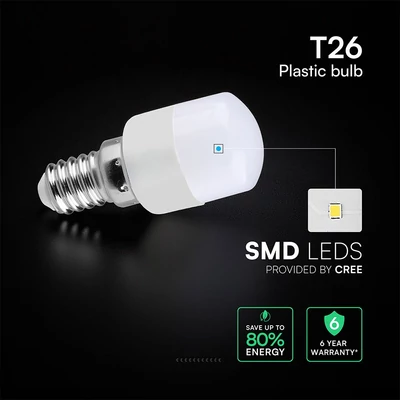 V-TAC 2W E14 meleg fehér ST26 CREE LED égő - SKU 212346