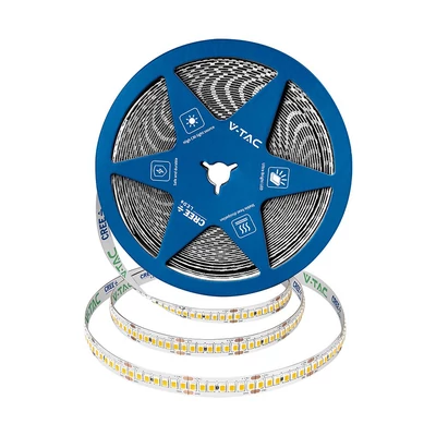 V-TAC CREE LED szalag IP20 SMD 2835 chip 238 db/m meleg fehér, 108 Lm/W - SKU 2125996