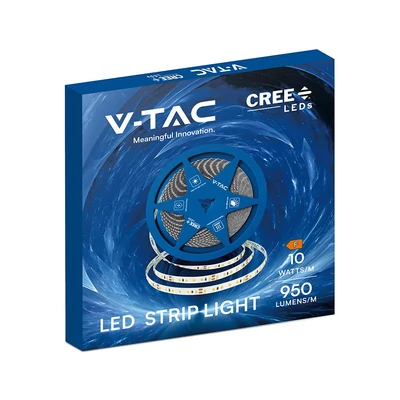 V-TAC CREE LED szalag IP20, SMD 2835 chip, 120 LED/m, meleg fehér - SKU 2126226